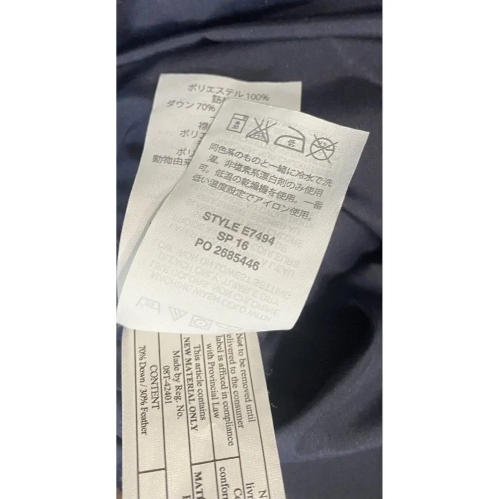 J.Crew Women’s Quilted Excursion Full Zip Vest Blue Gingham Large Down - Picture 6 of 7